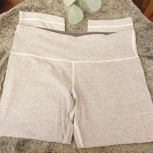 Light Gray Stripe Lululemon Wunder Under Leggings